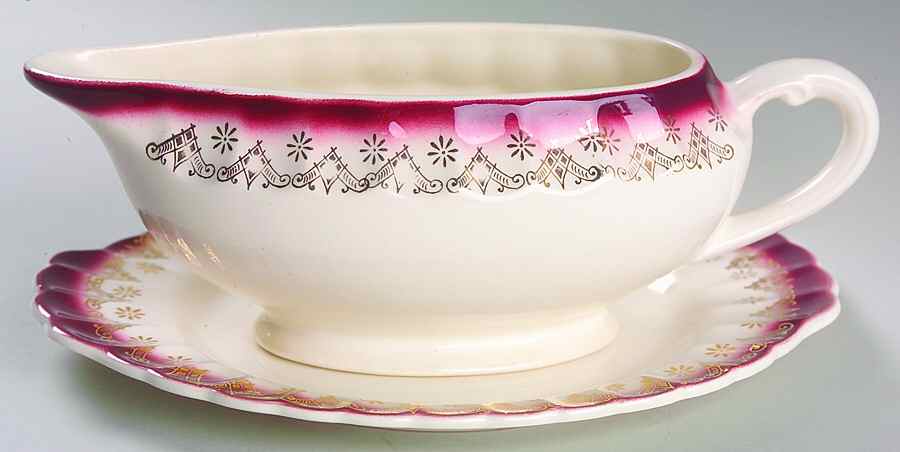 Bouquet Gravy Boat & Underplate/Relish by Limoges-American-1
