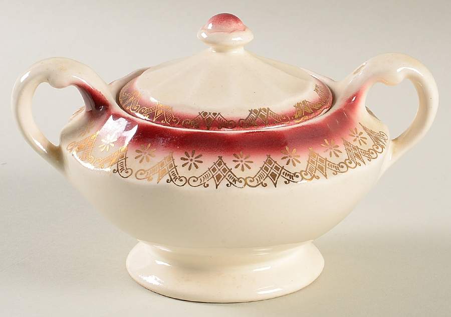 Bouquet Sugar Bowl & Lid by Limoges-American-1