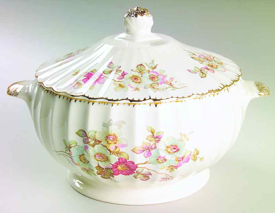 Bramble (Filigree 3KGFE) Round Covered Vegetable by Limoges-American-1