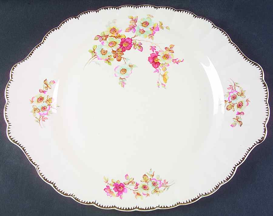 Bramble (Filigree 3KGFE) 15" Oval Serving Platter by Limoges-American-1