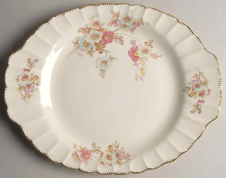Bramble (Filigree 3KGFE) 13" Oval Serving Platter by Limoges-American-1