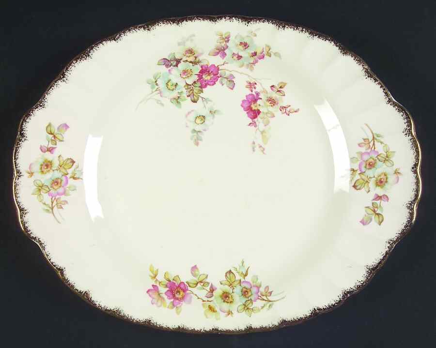Bramble (Filigree 3KGW) 11" Oval Serving Platter by Limoges-American-1