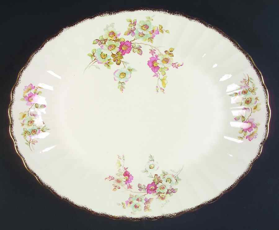 Bramble (Filigree 3KGW) 15" Oval Serving Platter by Limoges-American-1