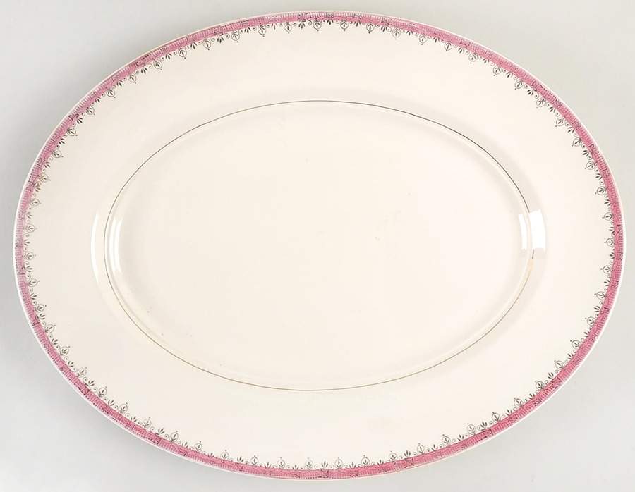 Buckingham (Candlelight Line) 15" Oval Serving Platter by Limoges-American-1