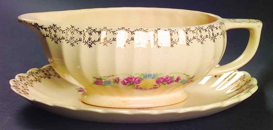 Chateau Gravy Boat & Underplate by Limoges-American-1