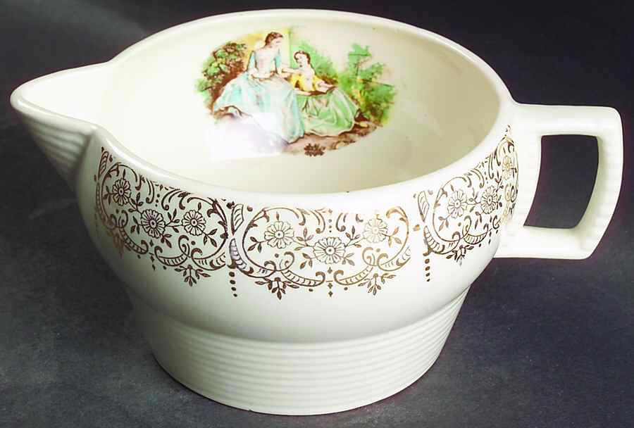 China d'Or (Filigree 1TS284) Round Gravy Boat by Limoges-American-1