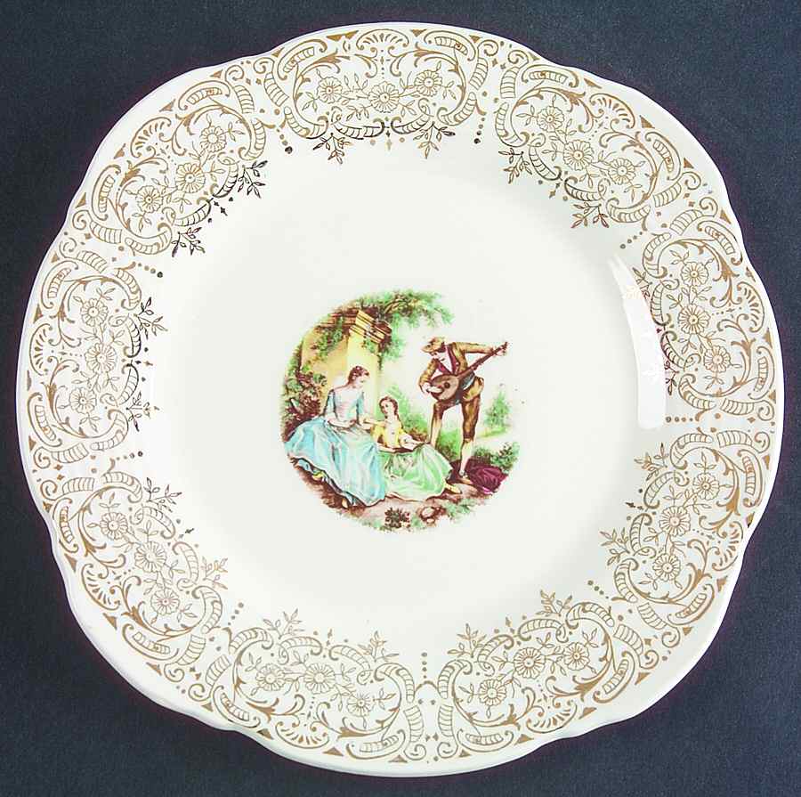 China d'Or (Filigree 1TS284) Square Salad Plate by Limoges-American-1
