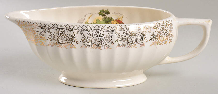 Chateau France (Filigree 1KS518) Gravy Boat by Limoges-American-1