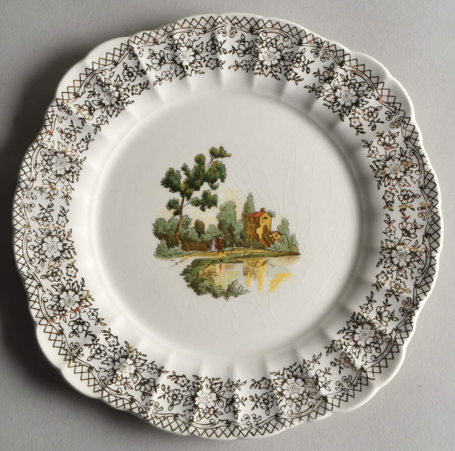 Chateau France (Filigree 1KS518) Square Salad Plate by Limoges-American-1