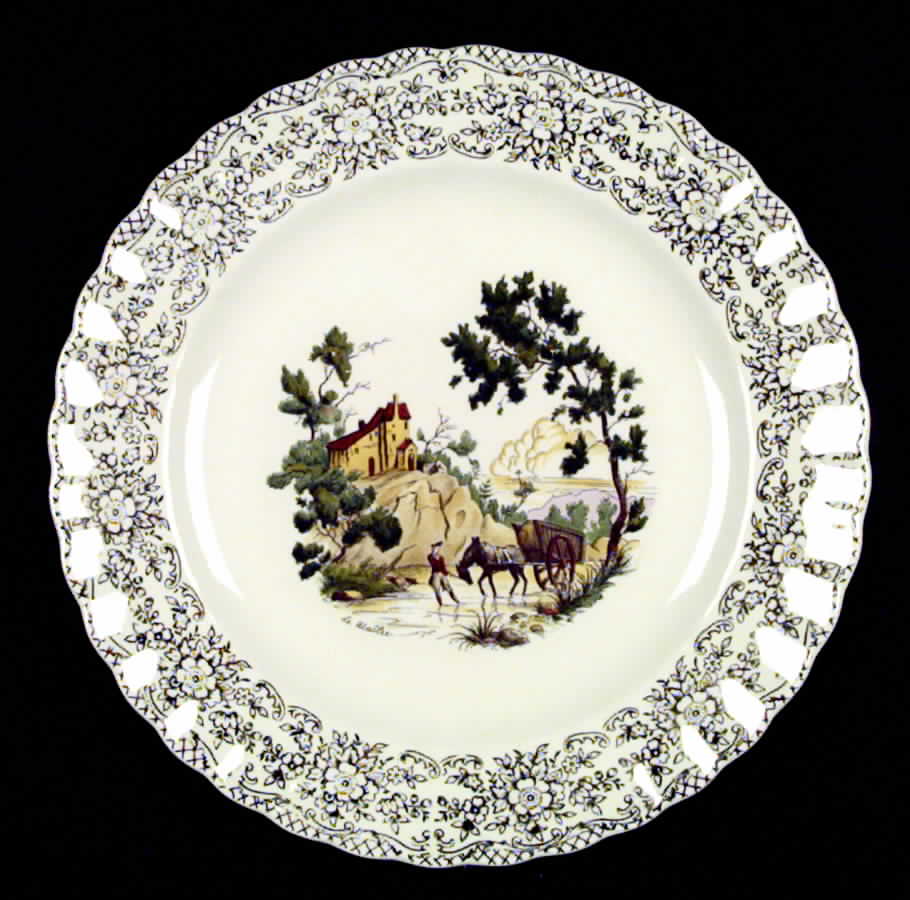 Chateau France (Filigree 1KS518) Dinner Plate by Limoges-American-1