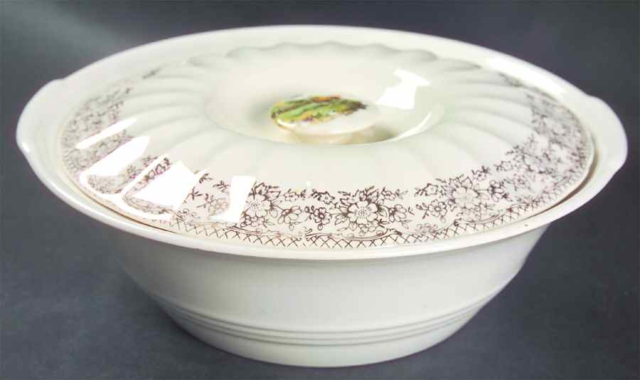 Chateau France (Filigree 1KS518) Round Covered Vegetable by Limoges-American-1
