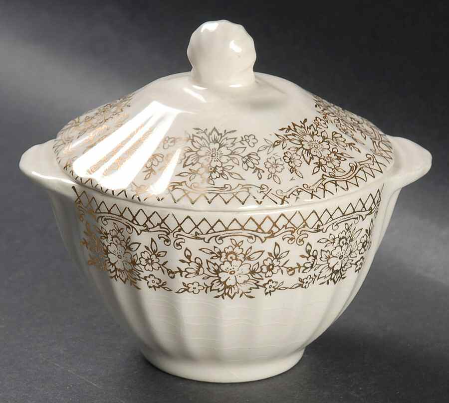 Chateau France (Filigree 1KS518) Sugar Bowl & Lid by Limoges-American-1