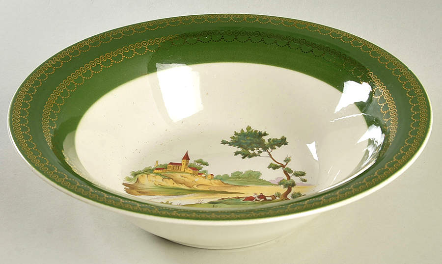 Chateau France Forest Green (TS562) 8" Round Vegetable Bowl by Limoges-American-1