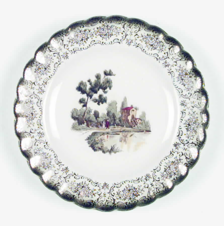 Chateau France Mandarin Green (KS384) Bread & Butter Plate by Limoges-American-1