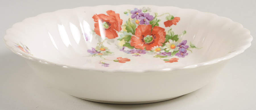 China Poppy Coupe Soup Bowl by Limoges-American-1