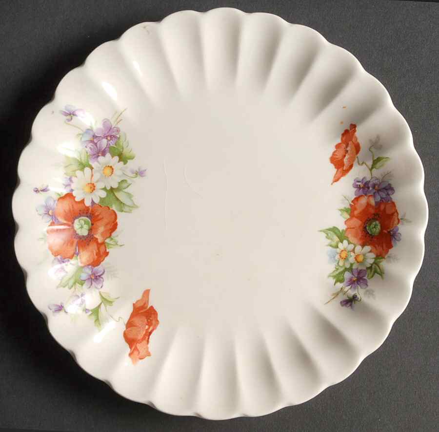 China Poppy Bread & Butter Plate by Limoges-American-1