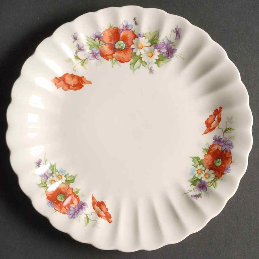China Poppy Salad Plate by Limoges-American-1