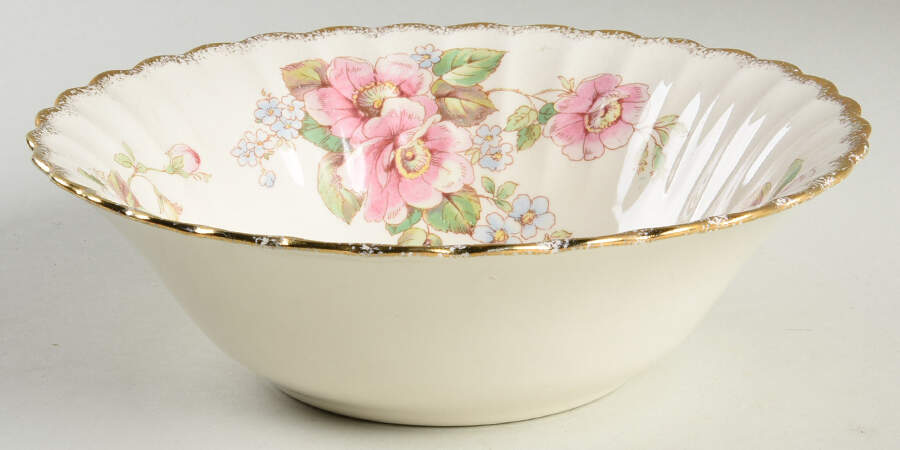 China Rose (Scalloped) 9" Round Vegetable Bowl by Limoges-American-1