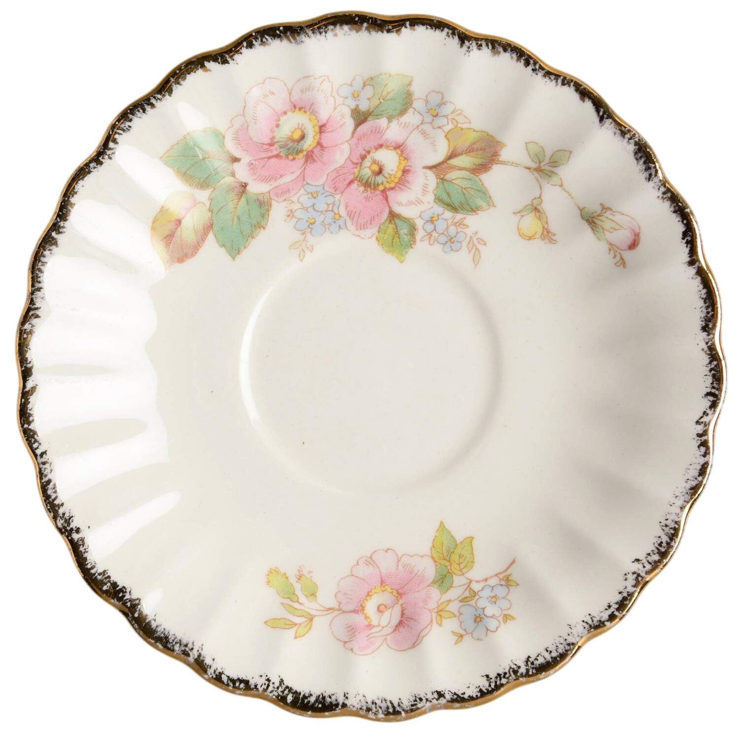 China Rose (Scalloped) Saucer by Limoges-American-1