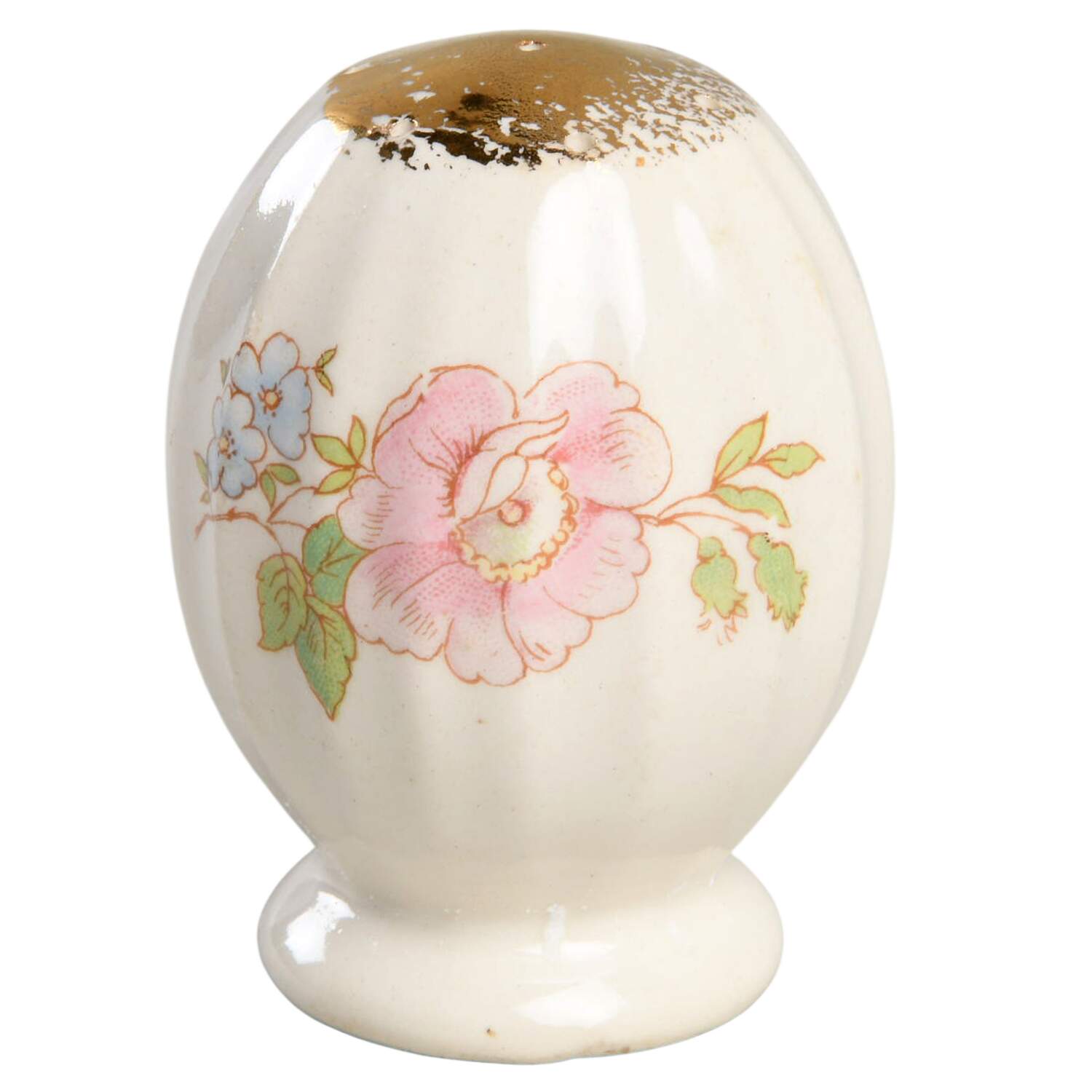 China Rose (Scalloped) Pepper Shaker by Limoges-American-1