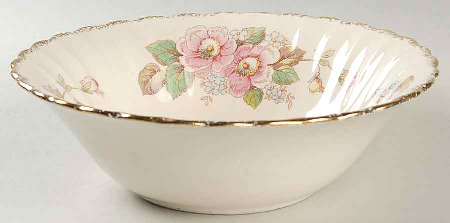 China Rose (Scalloped) 8" Round Vegetable Bowl by Limoges-American-1