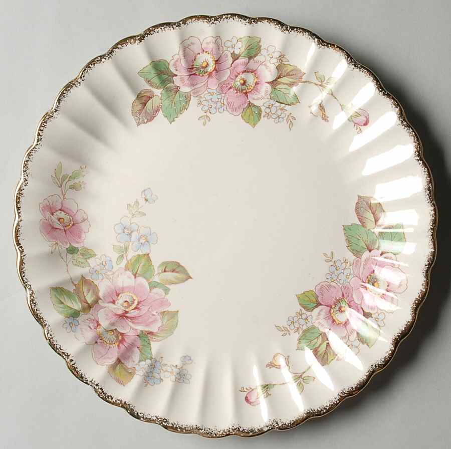 China Rose (Scalloped) Luncheon Plate by Limoges-American-1