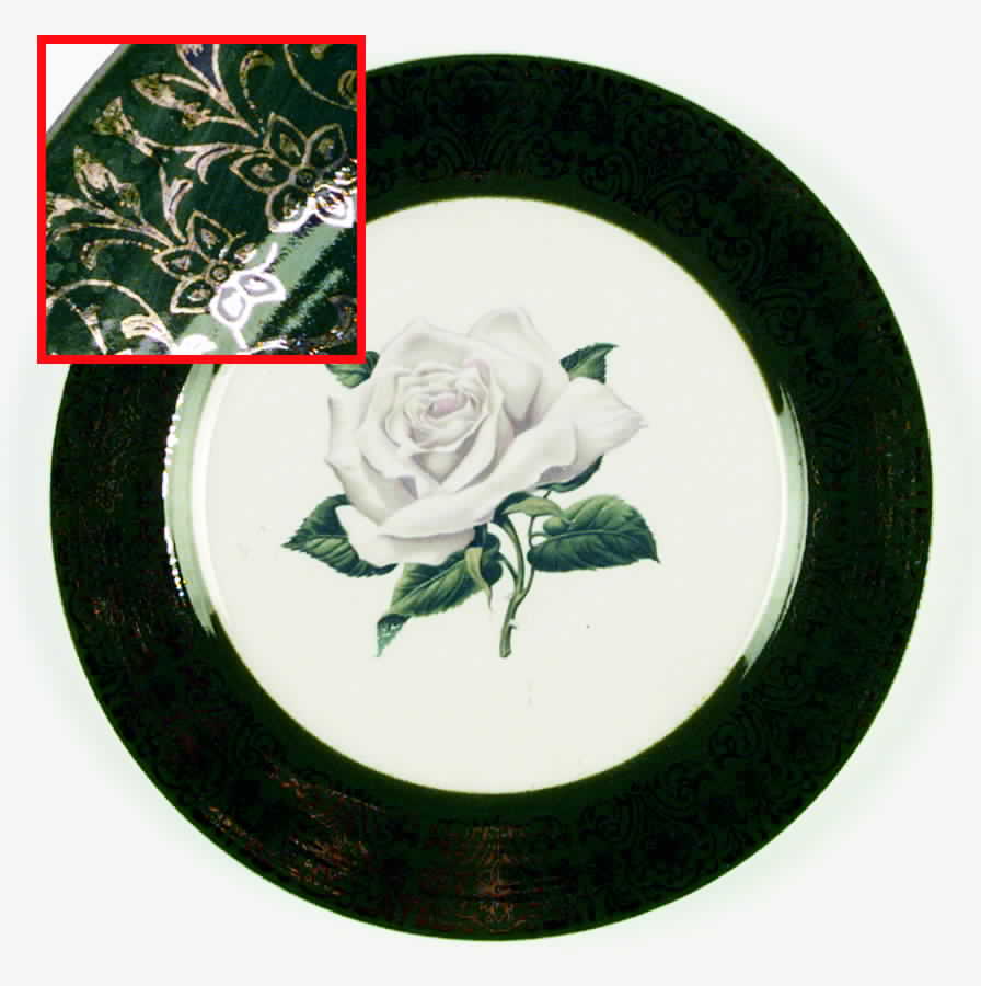 Chateau Rose (Filigree 1TS350) Dinner Plate by Limoges-American-1