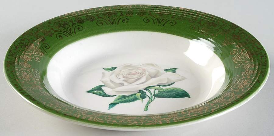 Chateau Rose (Filigree 1TS350) Rim Soup Bowl by Limoges-American-1