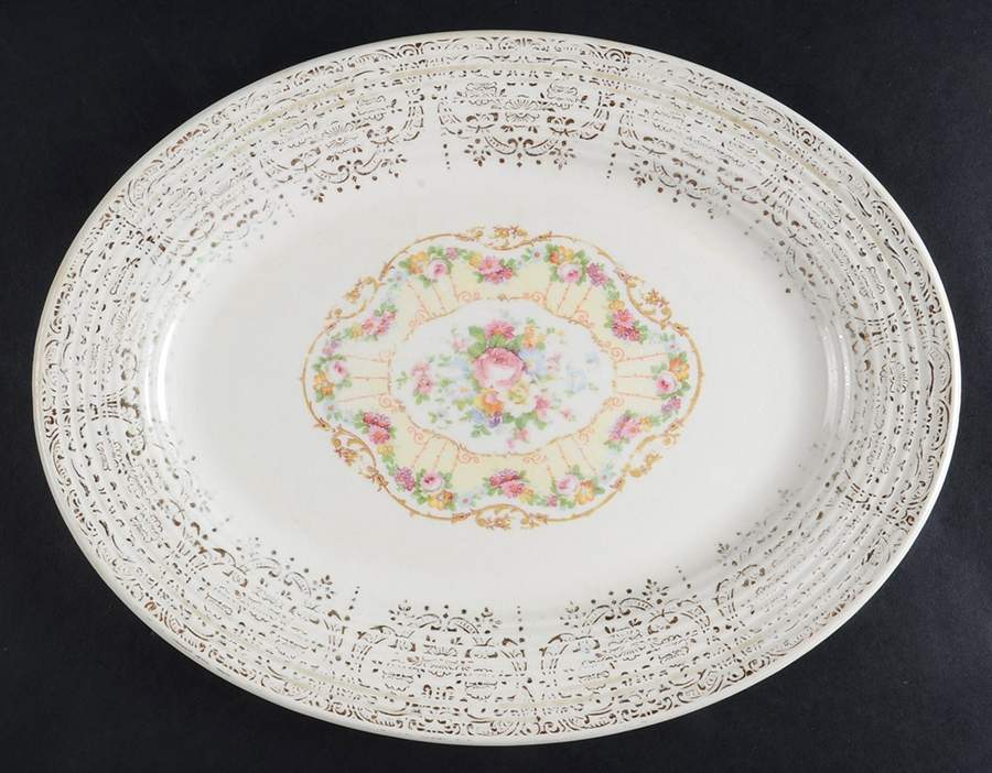 Delight Emperor T 11" Oval Serving Platter by Limoges-American-1