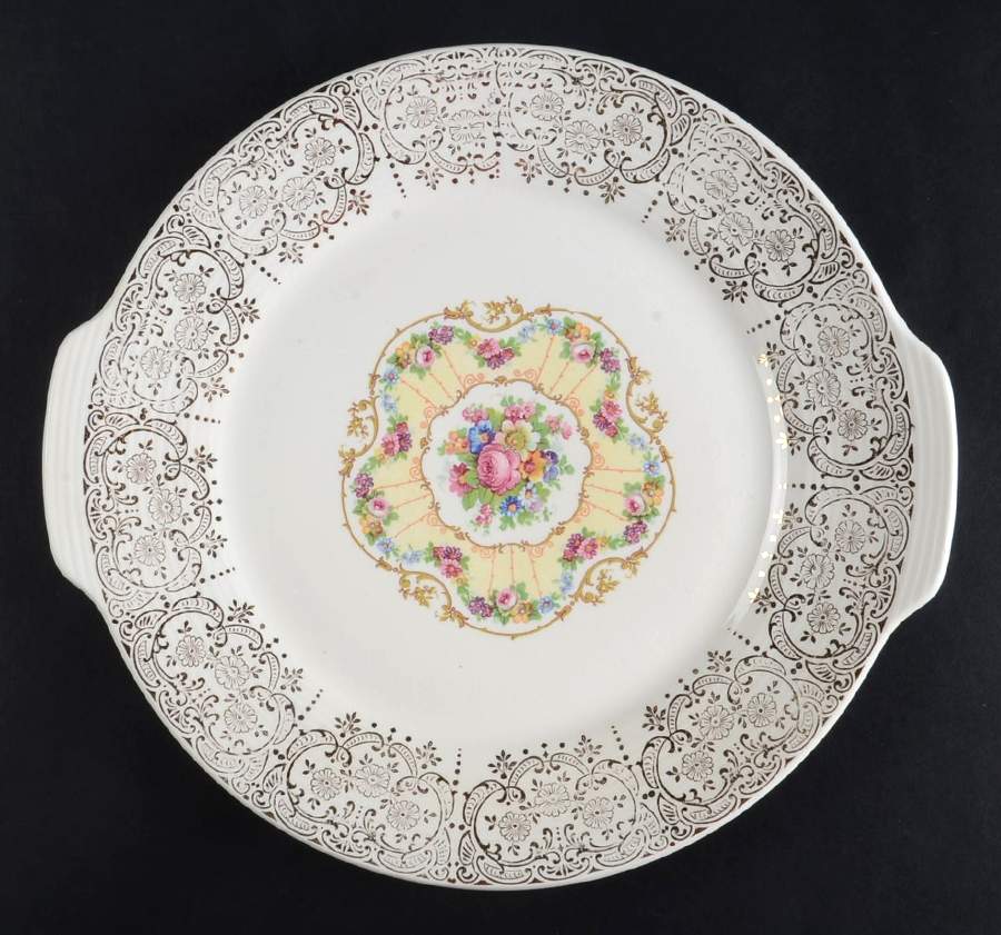 Delight Emperor T Handled Cake Plate by Limoges-American-1