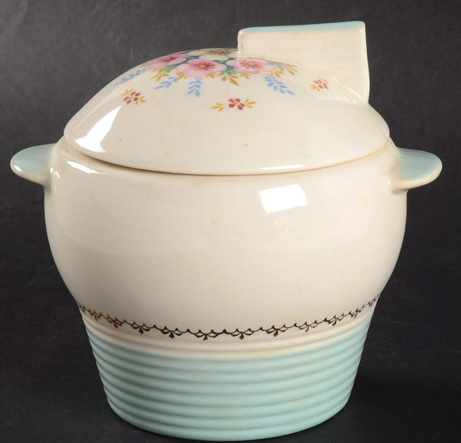 Empress Mist Cotillion Blue (#1TS368W) Sugar Bowl & Lid by Limoges-American-1