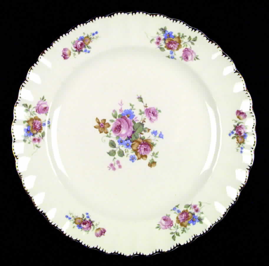 English Rose Dinner Plate by Limoges-American-1