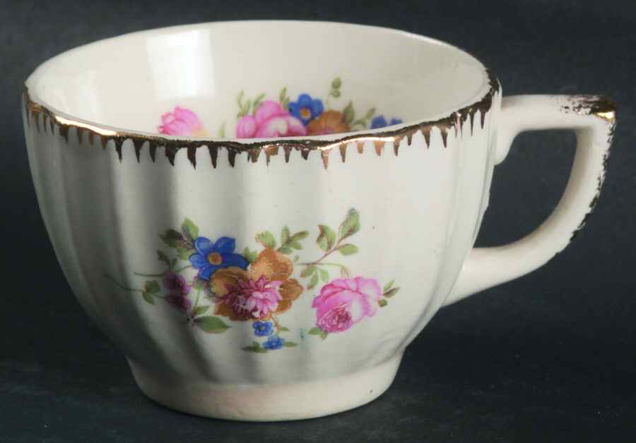 English Rose Footed Demitasse Cup by Limoges-American-1