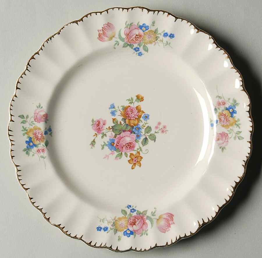 English Rose Salad Plate by Limoges-American-1