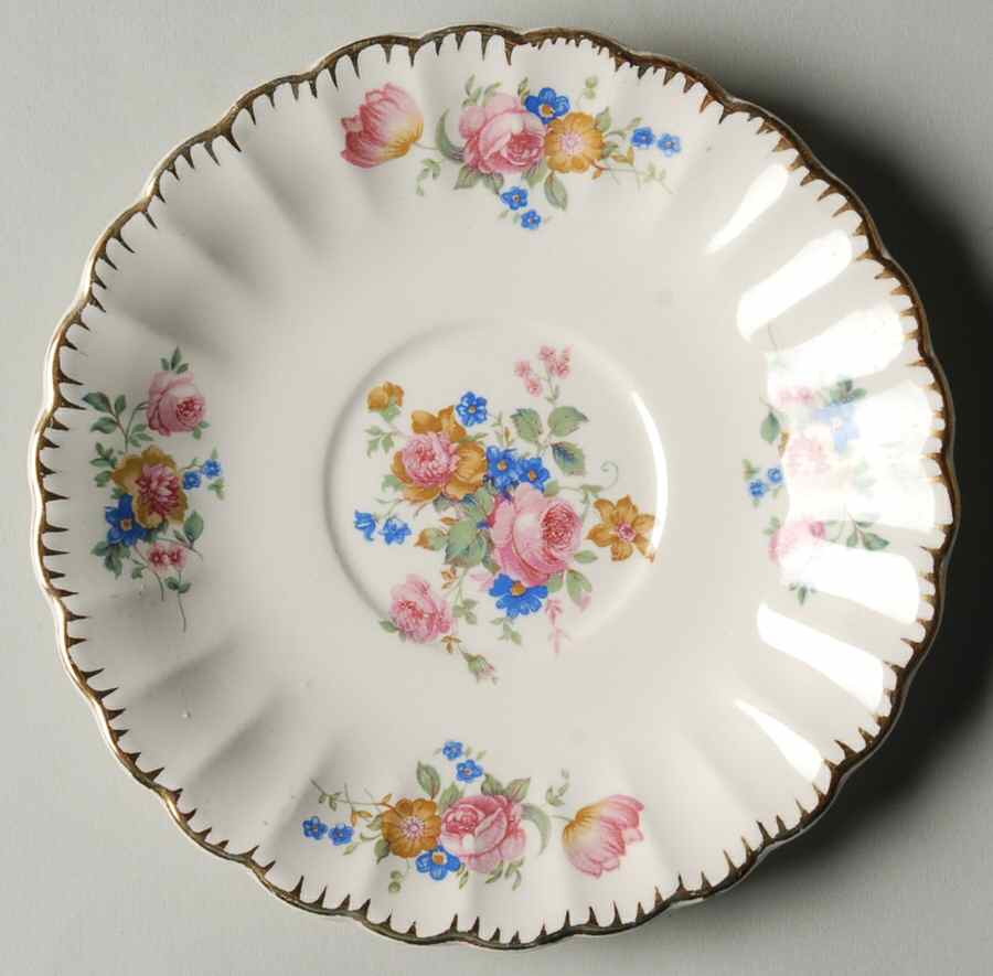 English Rose Saucer by Limoges-American-1