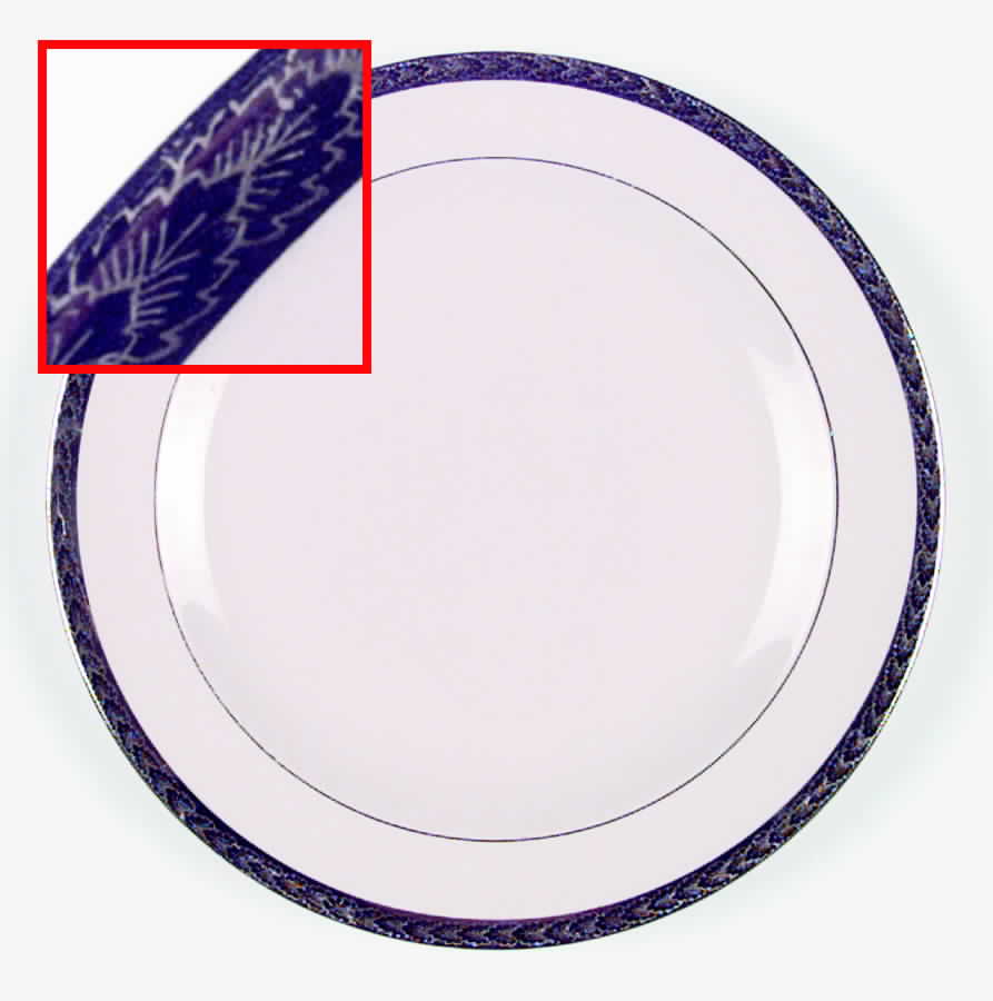 Etched Platinum (On Edge) Luncheon Plate by Limoges-American-1