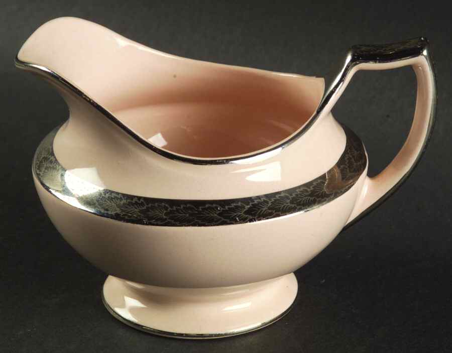 Etched Platinum (On Edge) Creamer by Limoges-American-1