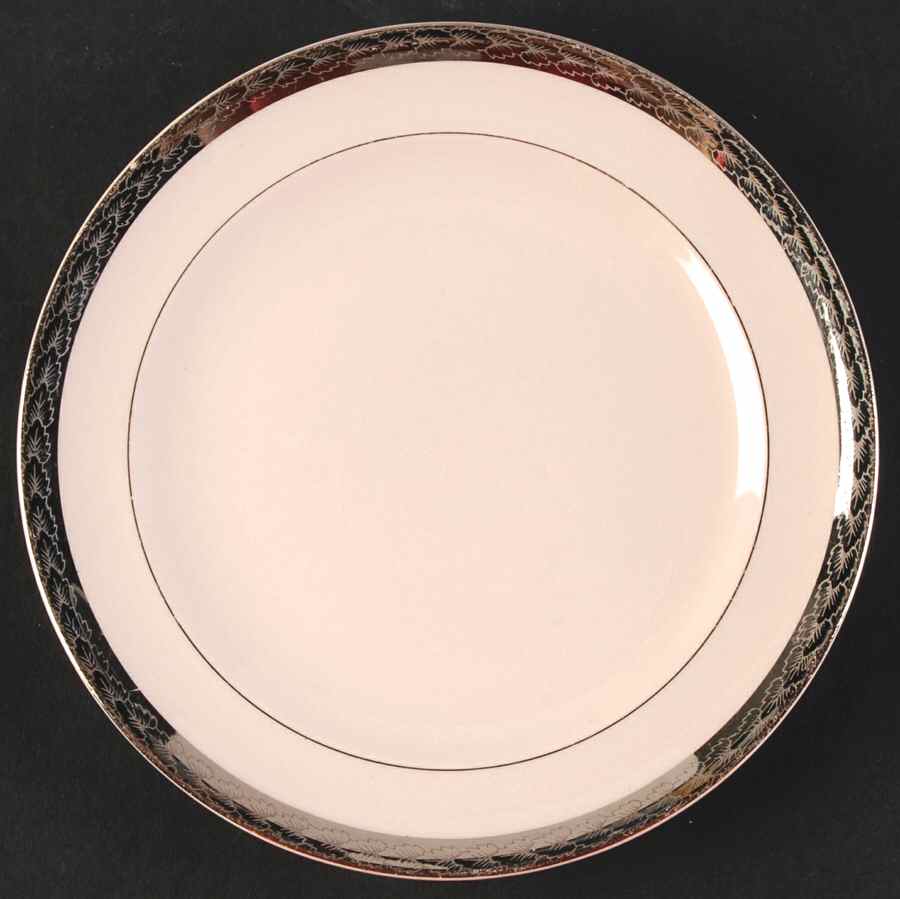 Etched Platinum (On Edge) Dessert/Pie Plate by Limoges-American-1