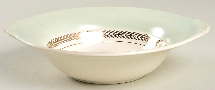 Federal Aqua Green Lugged Cereal Bowl by Limoges-American-1