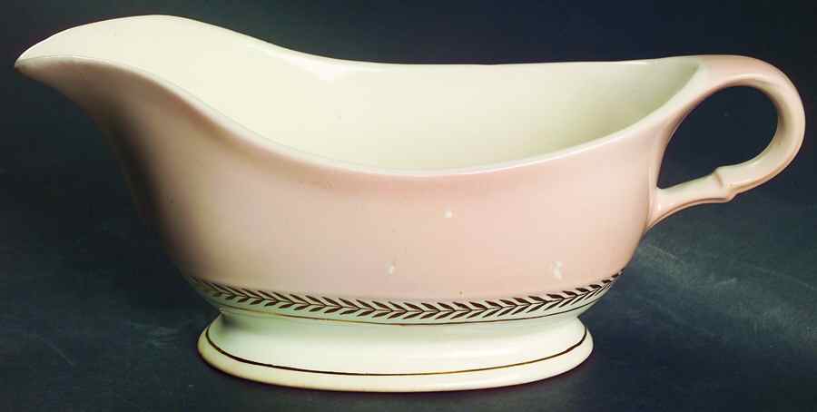 Federal Coral Pink Gravy Boat by Limoges-American-1