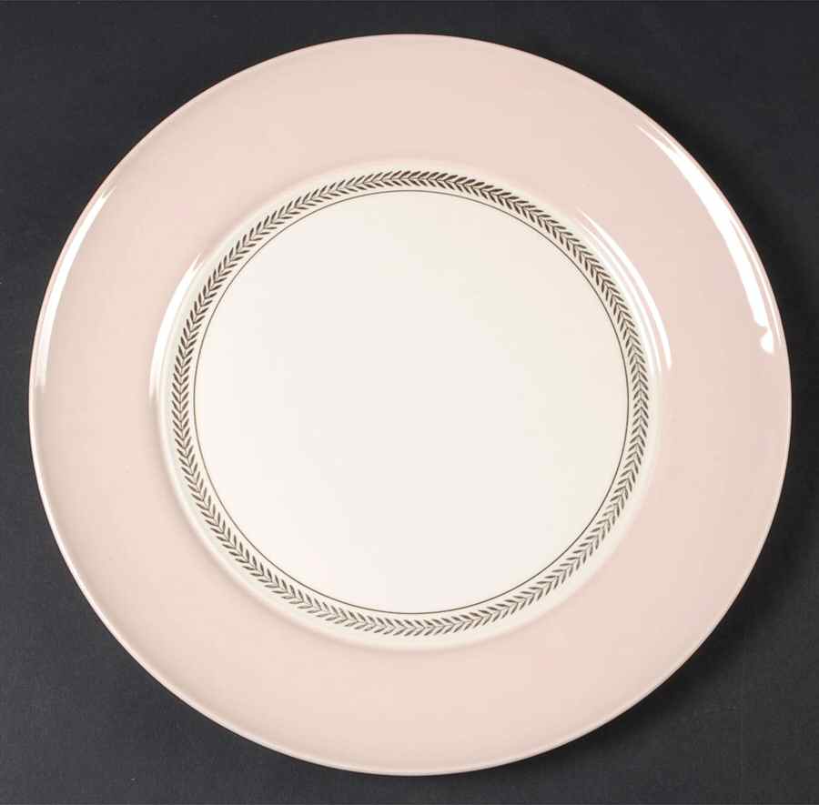 Federal Coral Pink 12" Chop Plate (Round Platter) by Limoges-American-1