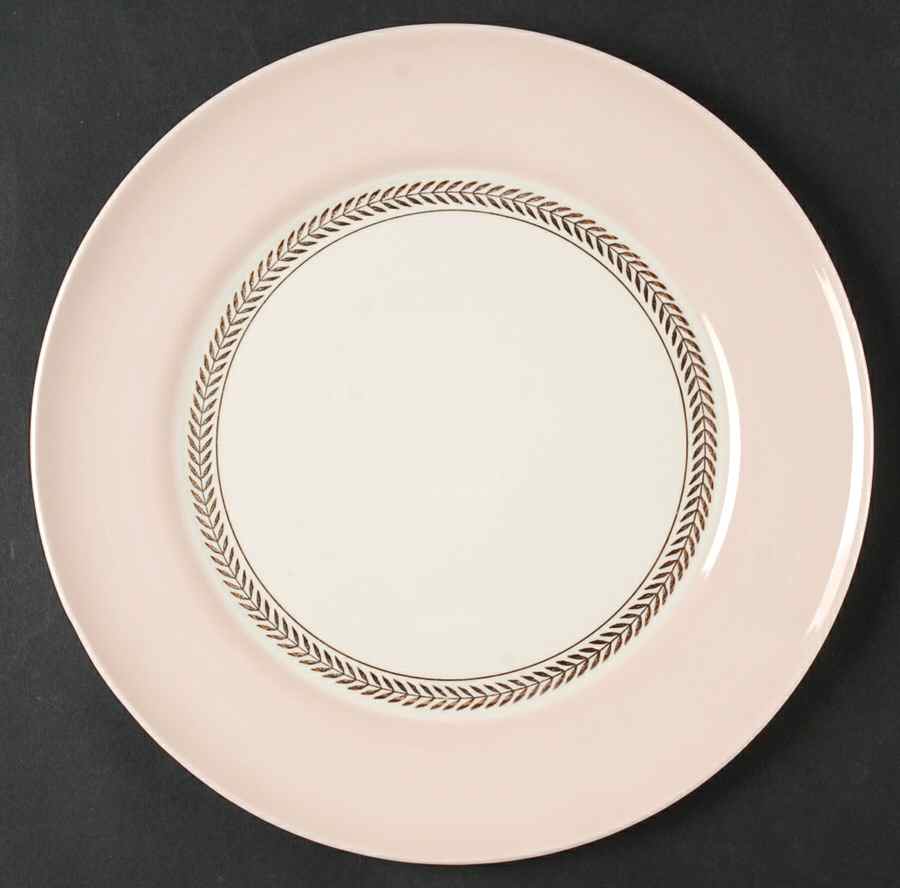 Federal Coral Pink Luncheon Plate by Limoges-American-1