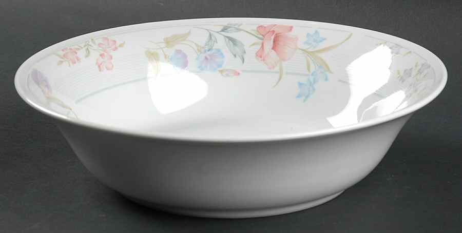 Flowers 9" Round Vegetable Bowl by Limoges-American-1