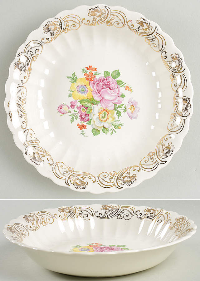 Floragold Coupe Soup Bowl by Limoges-American-1
