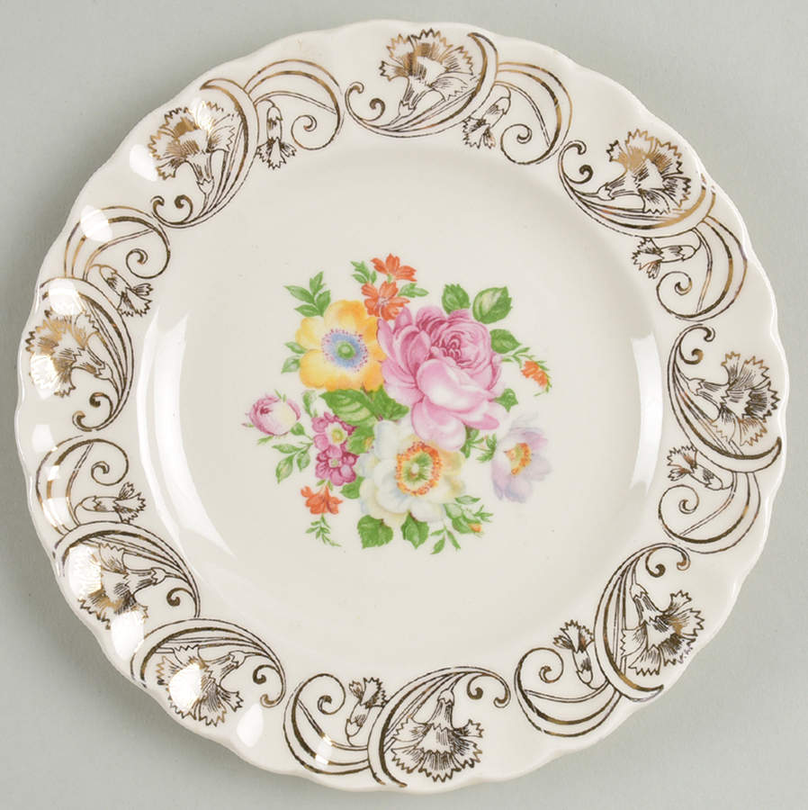 Floragold Bread & Butter Plate by Limoges-American-1