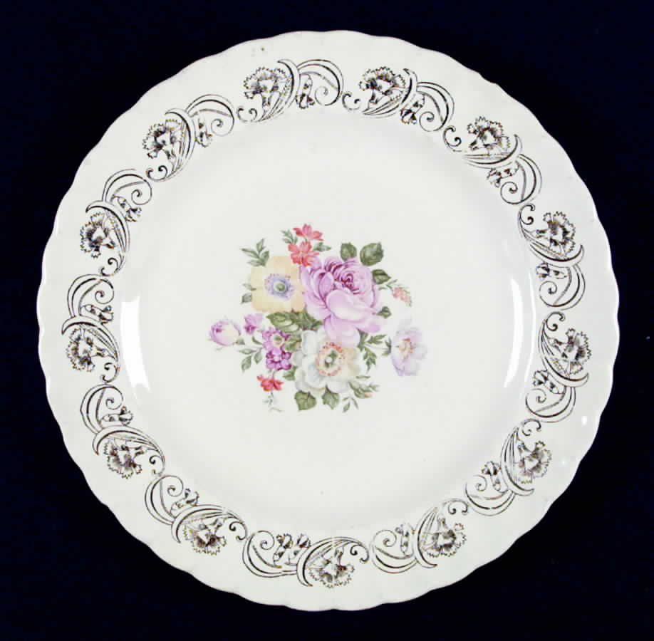 Floragold Dinner Plate by Limoges-American-1