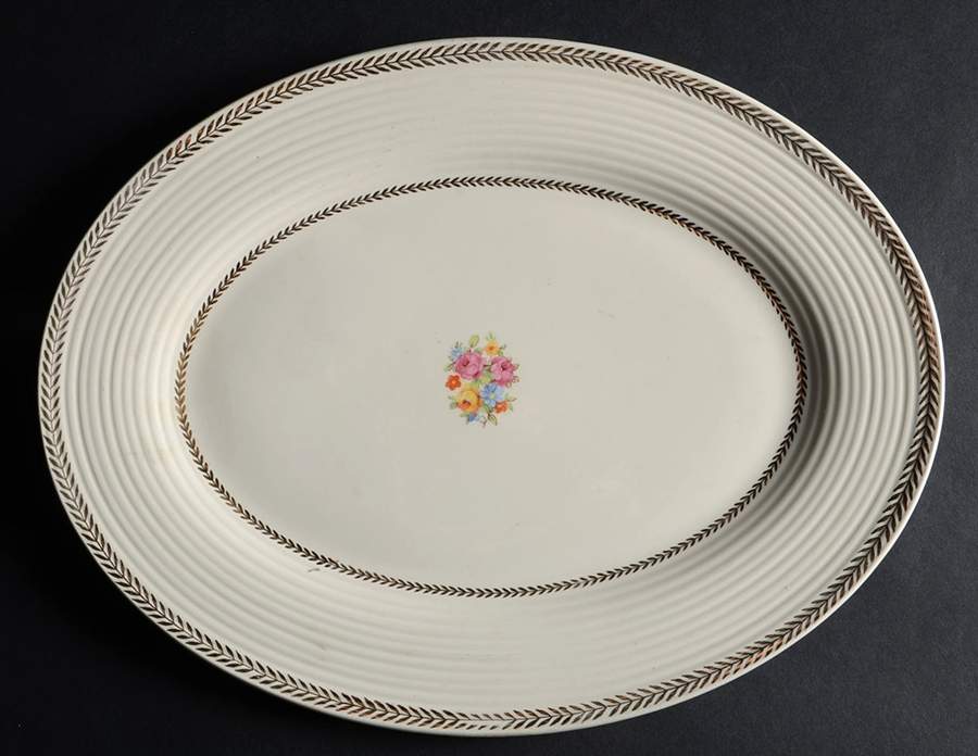 Golden Princess 13" Oval Serving Platter by Limoges-American-1