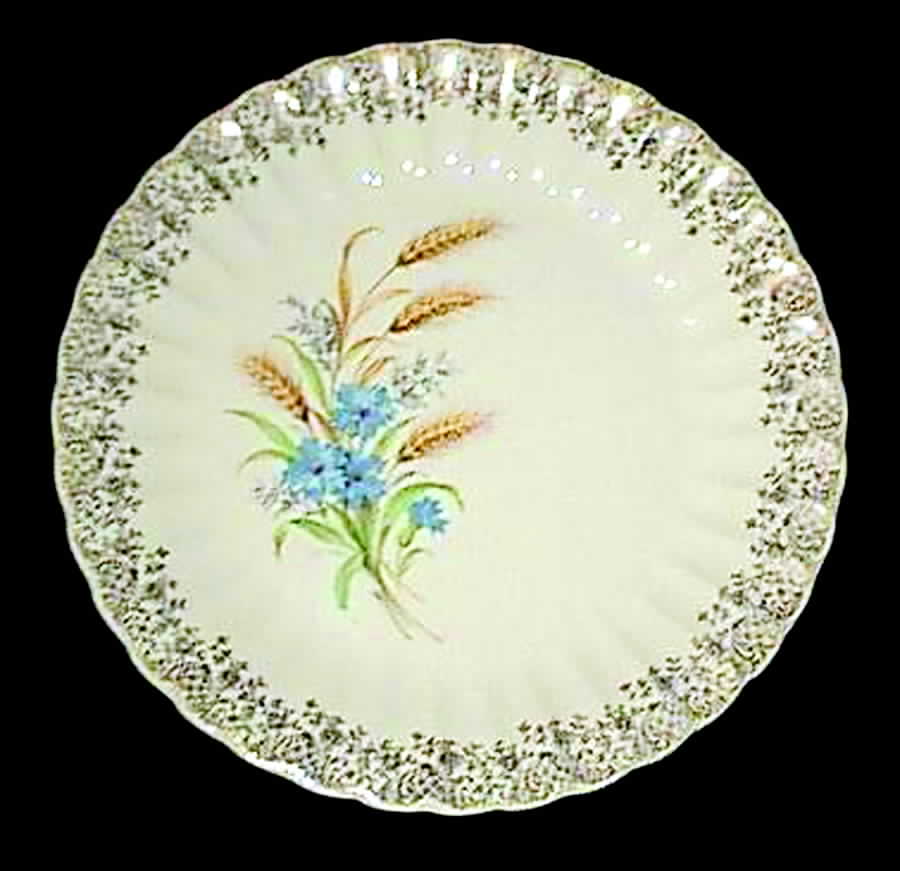 Golden Wheat Dinner Plate by Limoges-American-1