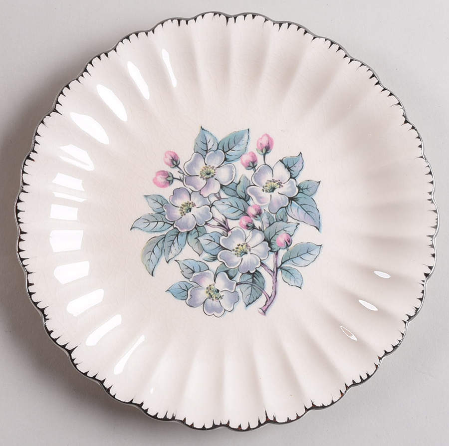 Grey Blossom Salad Plate by Limoges-American-1
