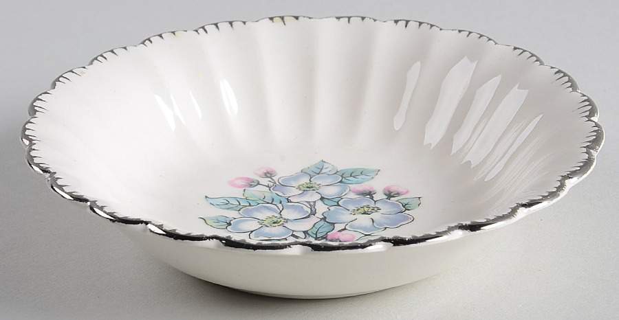 Grey Blossom Fruit/Dessert (Sauce) Bowl by Limoges-American-1